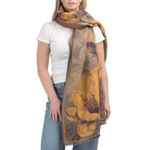 LULLA COLLECTION Multi Bouquet Bloom Jacquard Knit Scarf